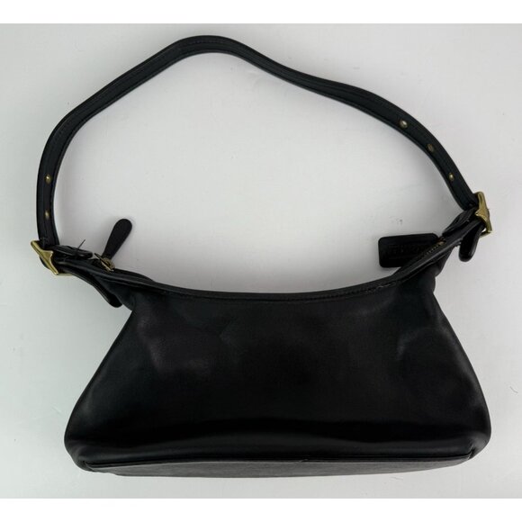 Vintage COACH 9059 Glove Tanned Leather Legacy Shoulder Hobo Purse Y2K Black - Picture 2 of 15